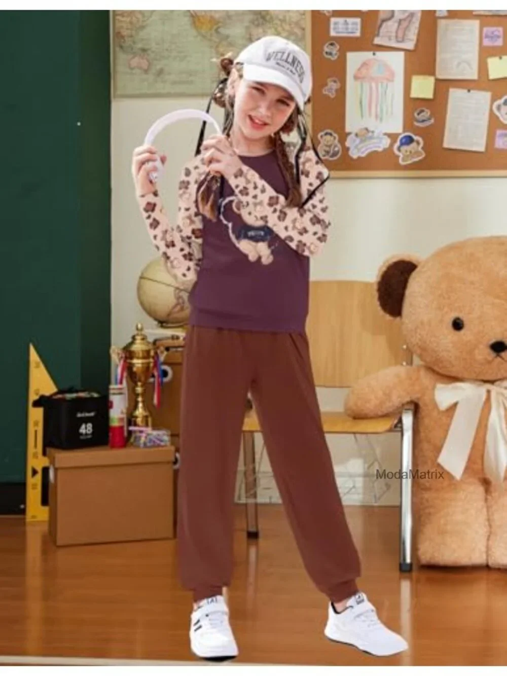Girls 2 Piece Outfits Long Sleeve Pullover Sweatshirt and Sweatpants with